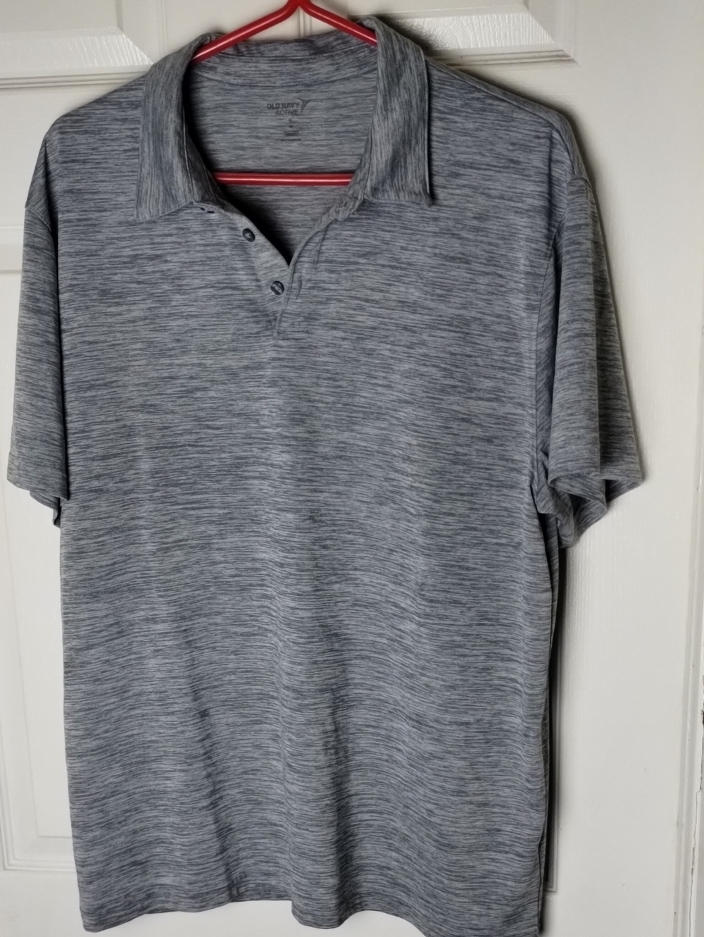 Men's Grey Old Navy Heather Polo Shirt,Go Dry Active XL